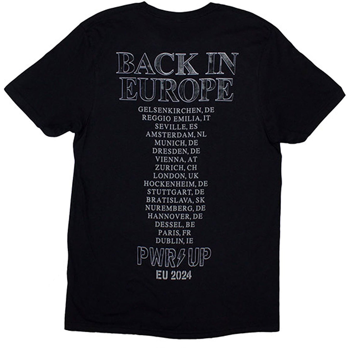 AC/DC Back In Black Pwr-up Eu Tour '24 T-shirt