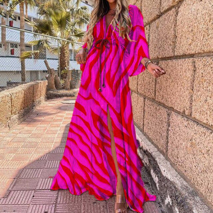 New Vestido Long Sleeve Ladies Loose Peplum Women Fashion