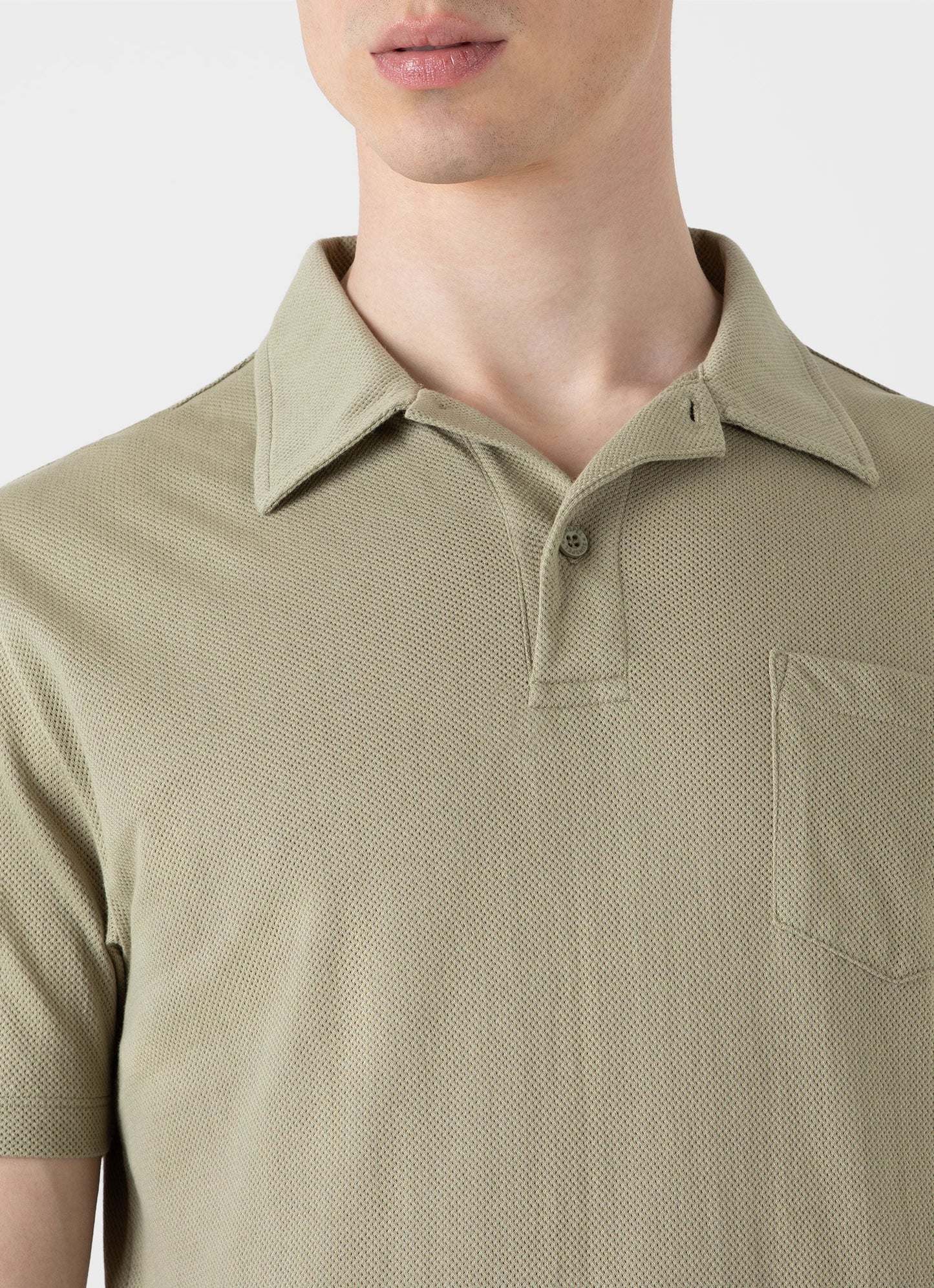 Mens Riviera Polo Shirt In Pale Khaki Mpol1026 Gngz