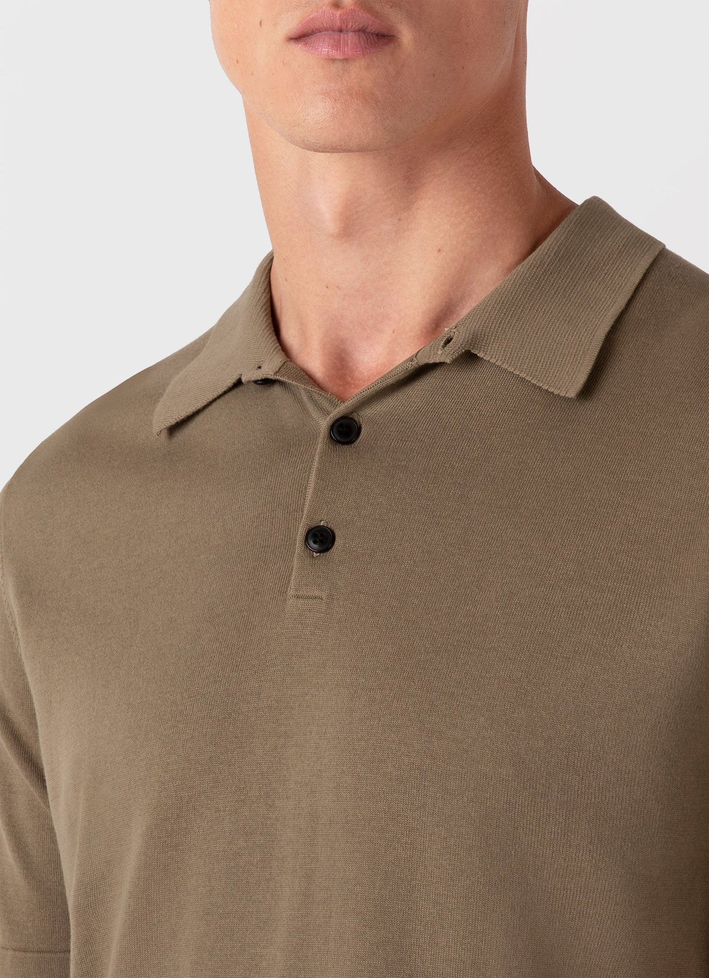 Mens Sea Island Cotton Polo Shirt In Dark Stone Mpol8090 Whdc