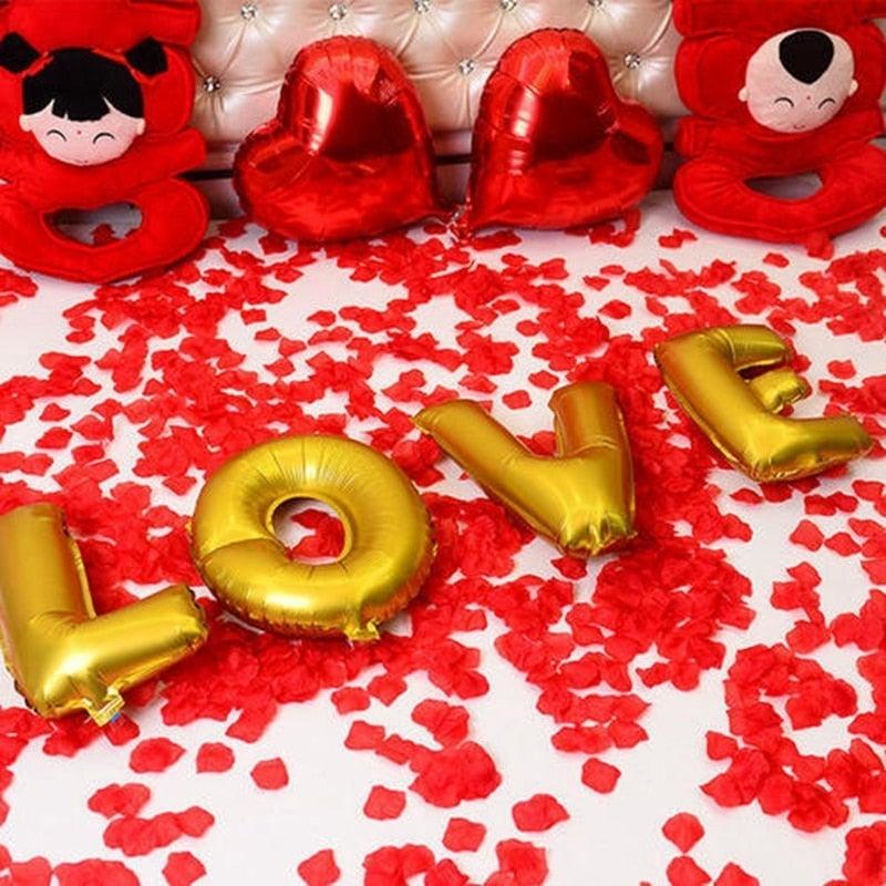 1000PCs Fake Separated Deodorized Rose Petals Party Decorations Artificial Flowers Romantic Wedding Marriage Accessories For Valentine Gifts