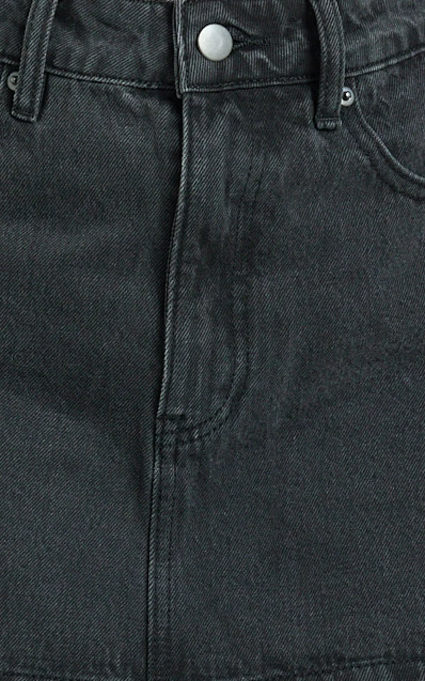 Harriet Skort - Mid Waisted Recycled Denim Skort in Black