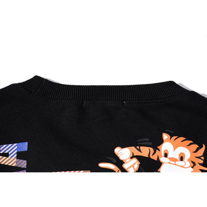 Bathing Ape Sweatshirts Shark Head Tiger Head Printed Pullover Sweatshirt round Neck Bottoming Shirt