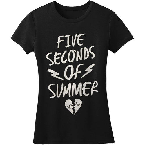 5 Seconds Of Summer Bolts Heart Junior Top