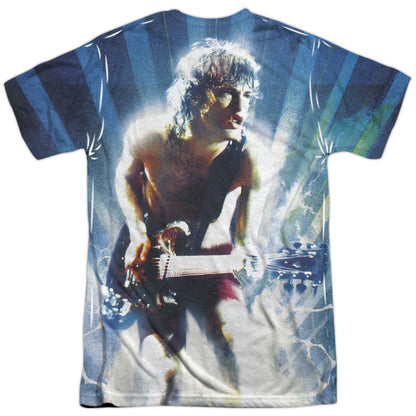 AC/DC Lightning 100% Poly Front/Back Print Sublimation T-shirt