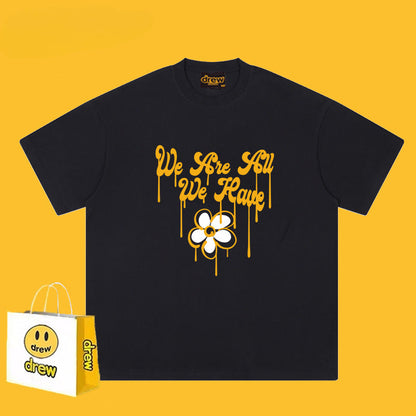 Drew T-shirts Short Sleeve Letter Print