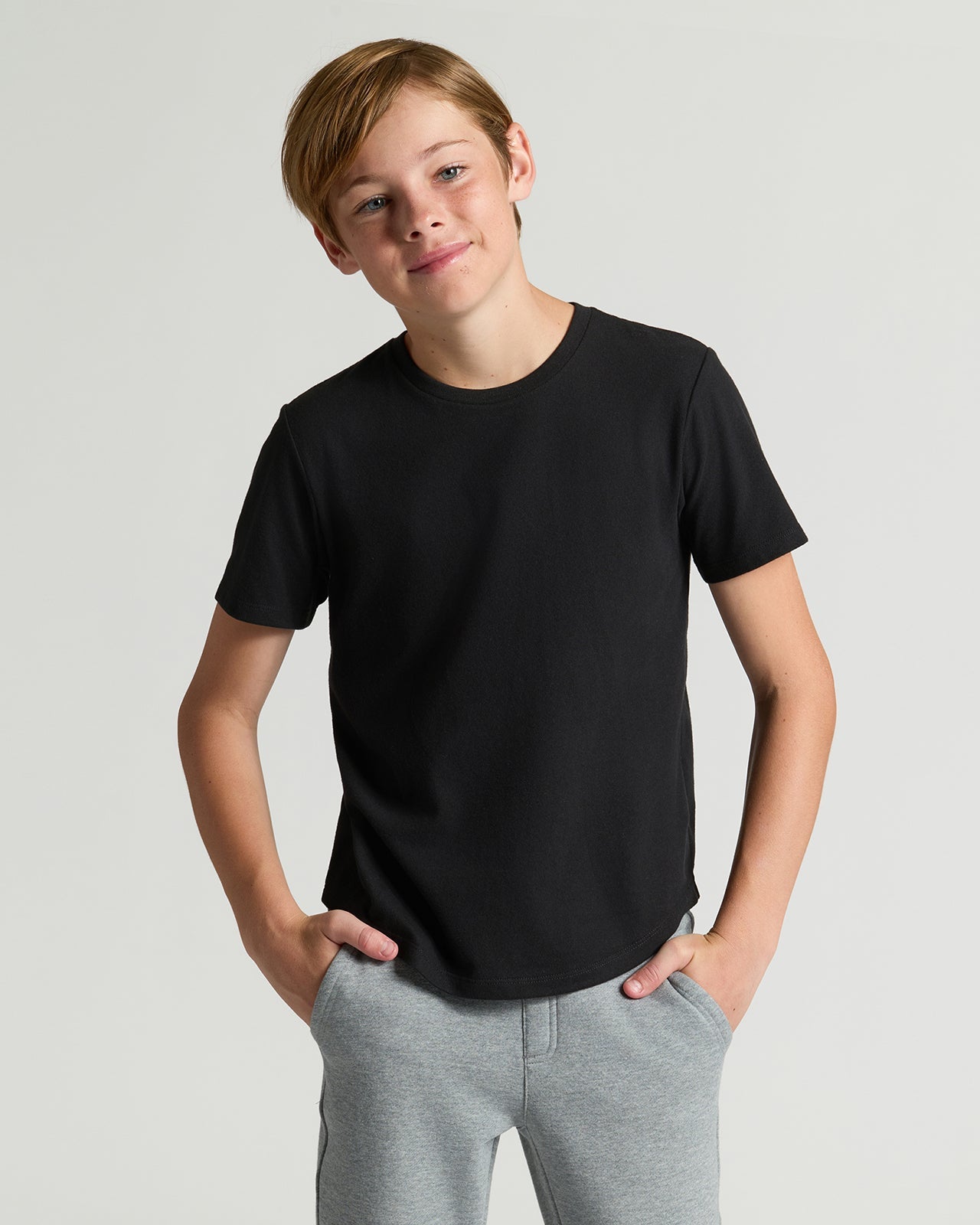Boys' Classic Curved Hem Crew Neck 6-Pack
