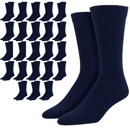 24 Pairs Bamboo Derived Loose Top Socks Diabetic Comfort Circulation Navy