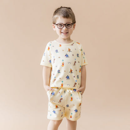 Short Sleeve Jogger Set in Winnie the Pooh Celebration