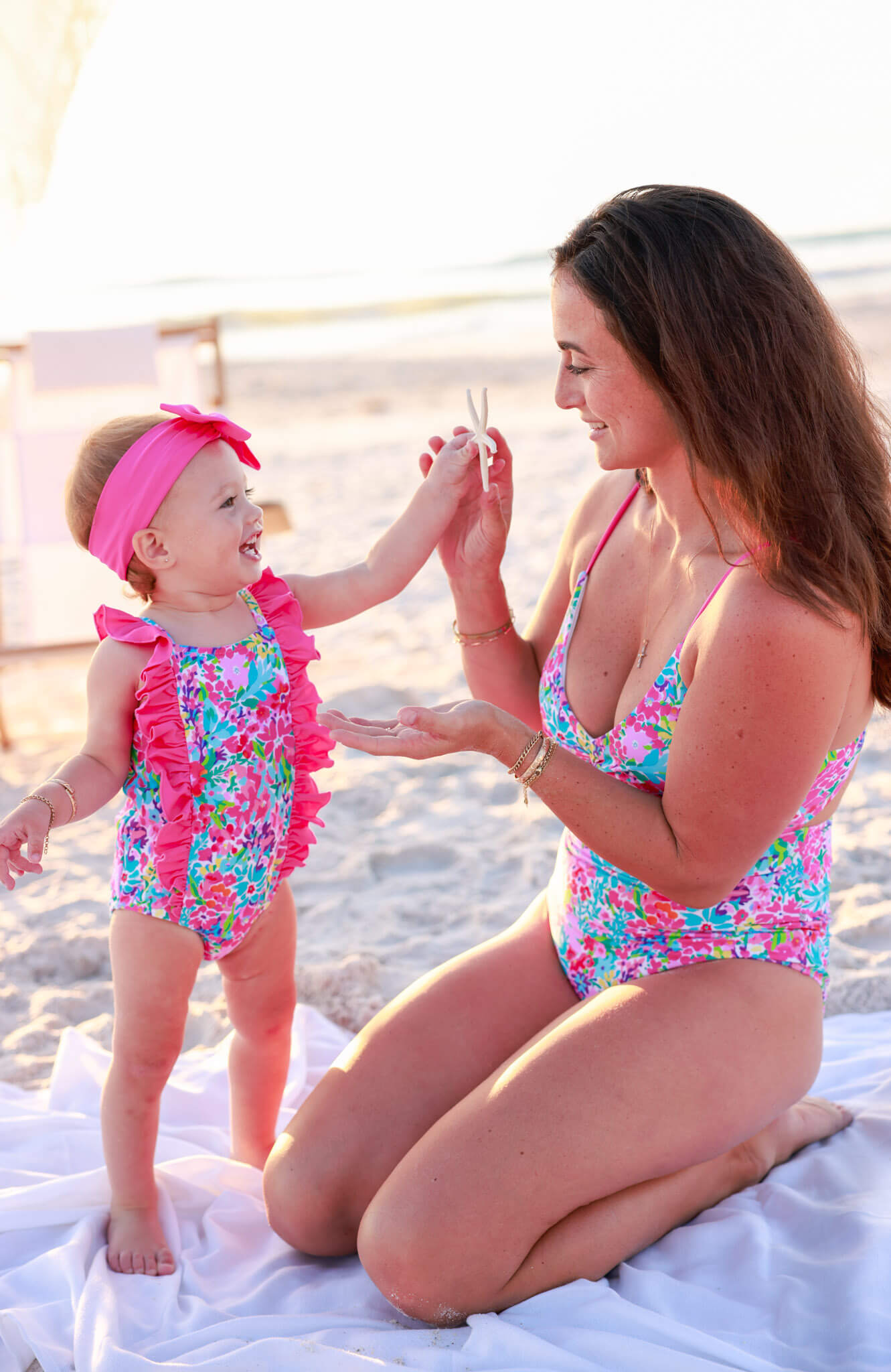 Double Ruffle Bow Back One Piece | Petal Splash