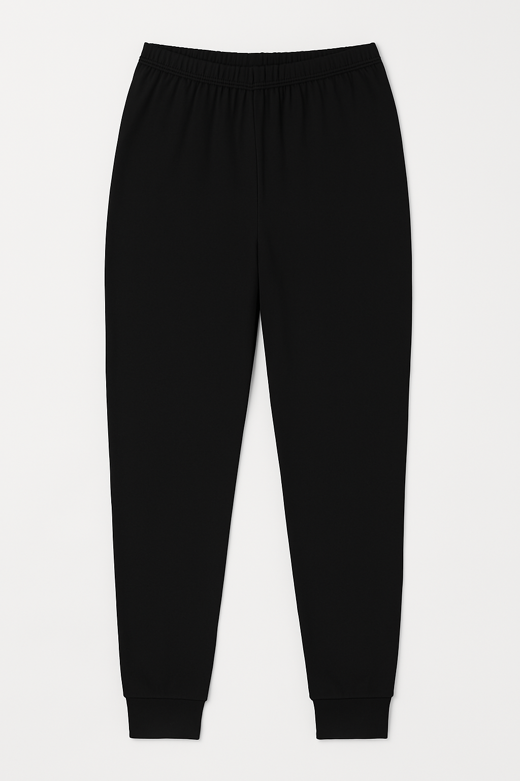 2Pcs Set Womens Cotton Crew Neck Thermal Long Sleeve Top Pants Underwear Thermals In Black