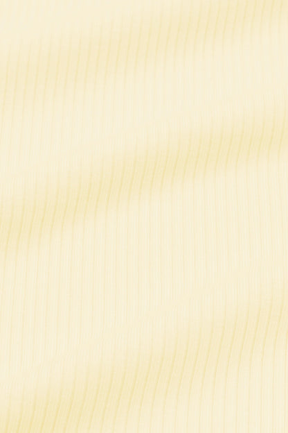 Ribbed Zipper Romper in Chamomile