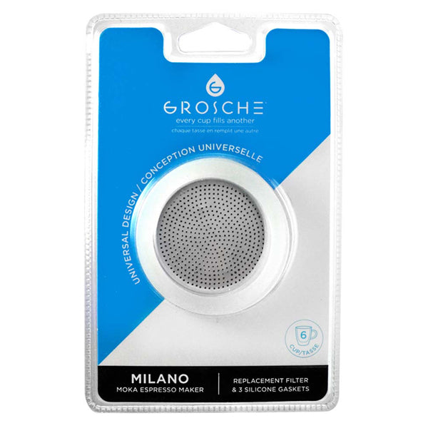 GROSCHE Stovetop Espresso Silicone Seals and Filter