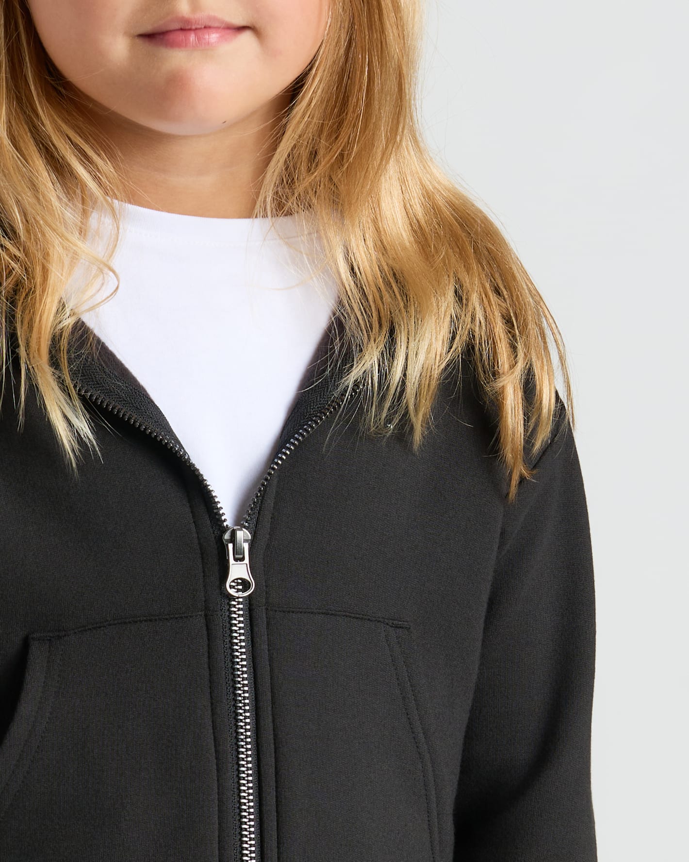 Girls Black & Dark Maroon Cropped Zip Hoodie 2-Pack