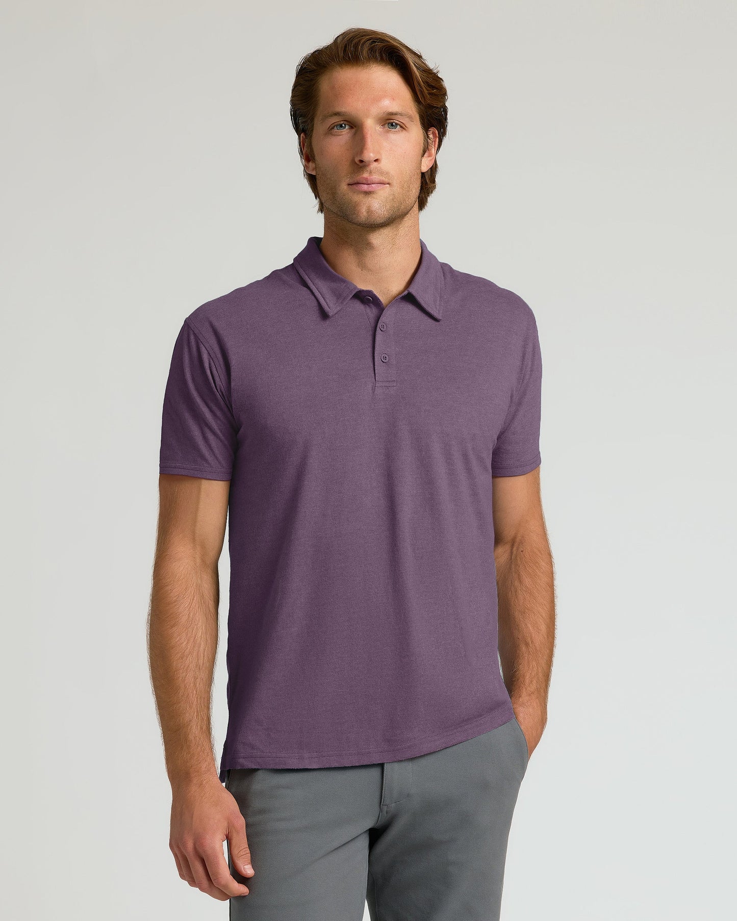 Dark Heather Plum Classic Polo