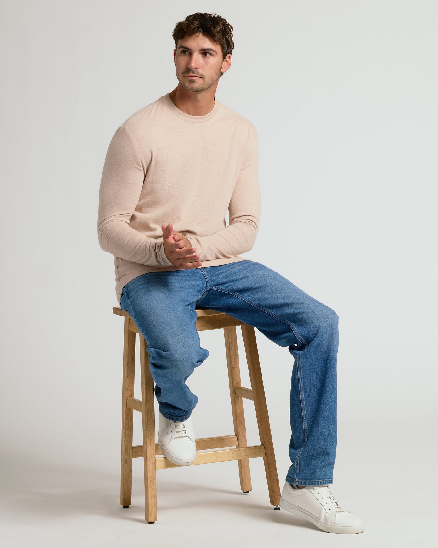 Heather Camel Tall Long Sleeve T-Shirt