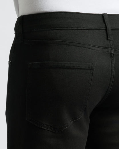 Black Wash Straight Comfort Stretch Jeans