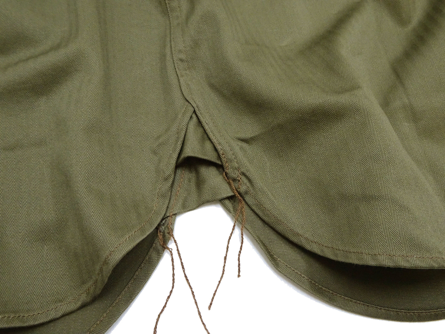 Buzz Rickson Herringbone Shirt Men's Casual Long Sleeve Plain HBT Button Up Work Shirt BR29390 149 Olive