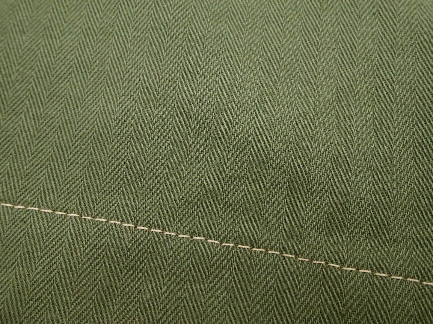 Buzz Rickson Herringbone Pants Men's Baggy Straight, Button Fly, Olive - U.S. Marine Corps M-1941 Utility Trousers Repro