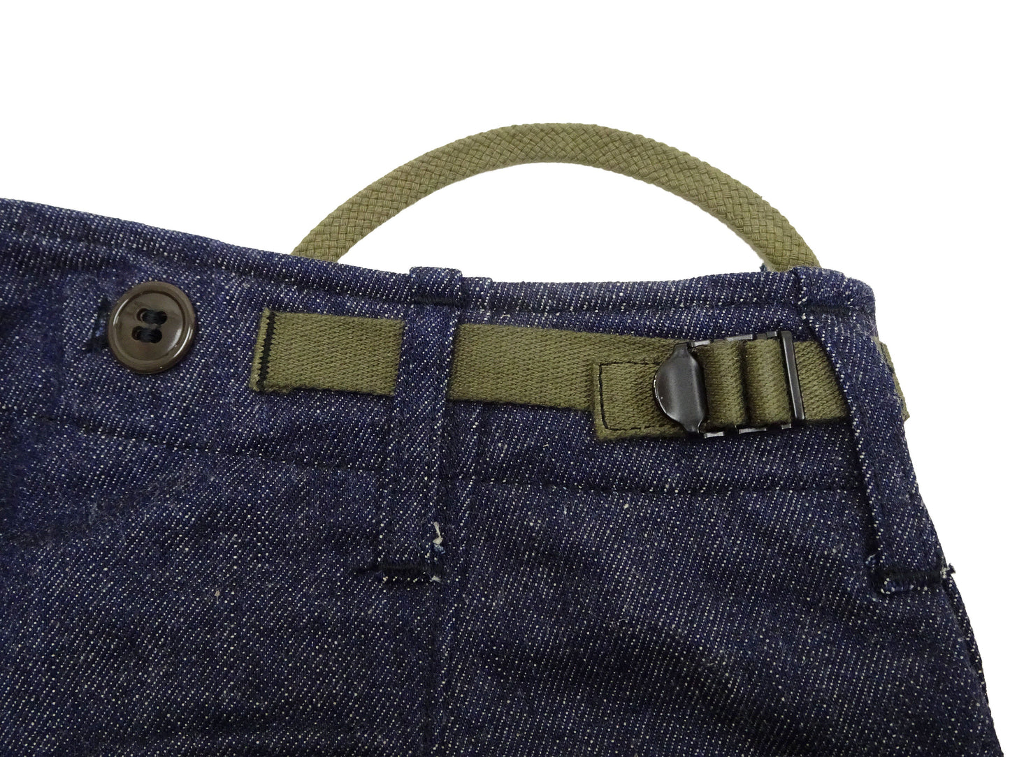 Buzz Rickson Men's Denim M-51 Field Trousers - Military-Inspired Baggy Cargo Pants in Indigo Denim - Made in Japan (BR42586 421A One Wash)