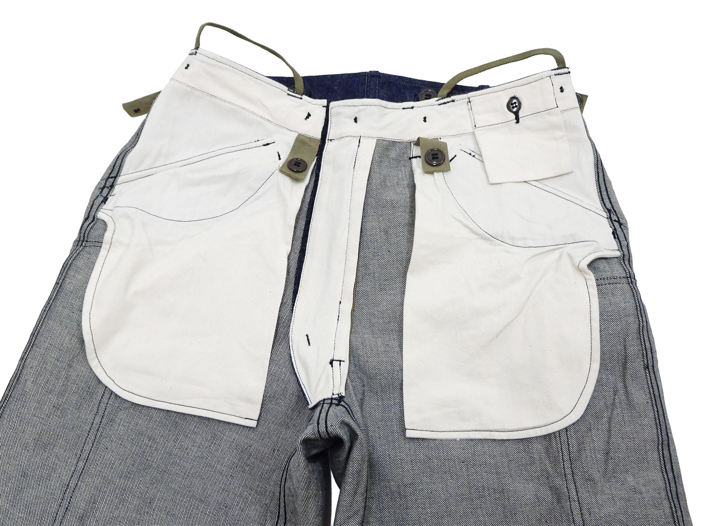 Buzz Rickson Men's Denim M-51 Field Trousers - Military-Inspired Baggy Cargo Pants in Indigo Denim - Made in Japan (BR42586 421A One Wash)