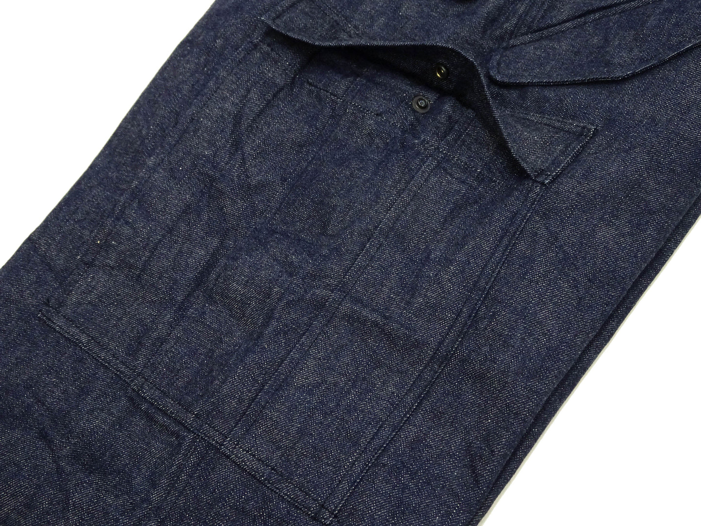 Buzz Rickson Men's Denim M-51 Field Trousers - Military-Inspired Baggy Cargo Pants in Indigo Denim - Made in Japan (BR42586 421A One Wash)