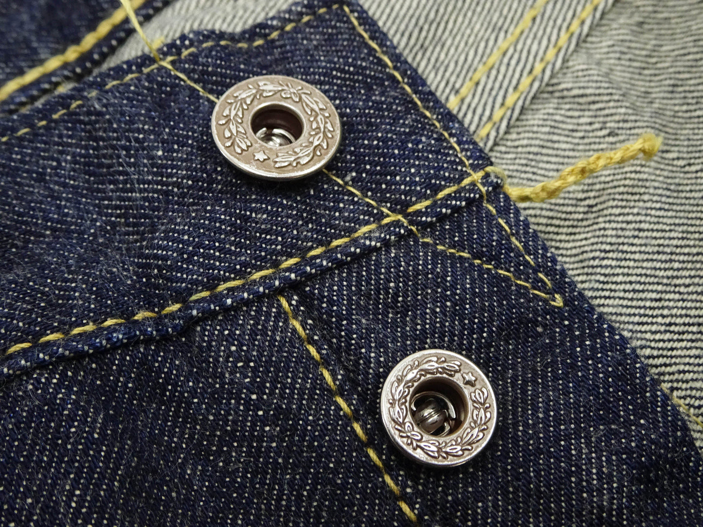Buzz Rickson Jeans BR43041 Men's Reproduction of WWII Model Classic Straight Fit One-Washed 13.6 oz. Blue Indigo Denim Pants