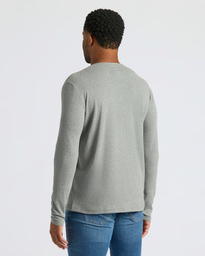 Heather Gray Classic Long Sleeve Henley