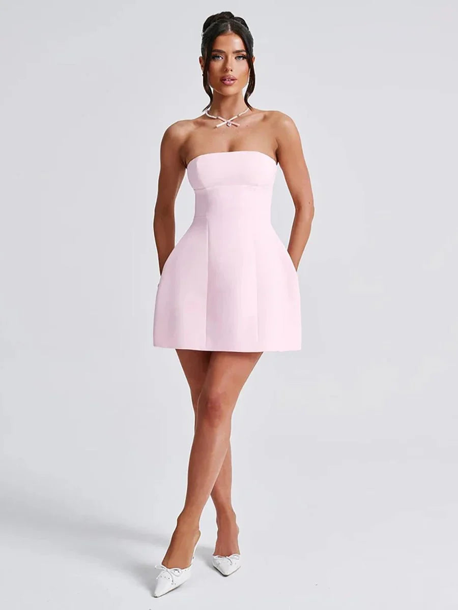 Daisy Summer Tube Dress - Floral Chic for Sunny Days