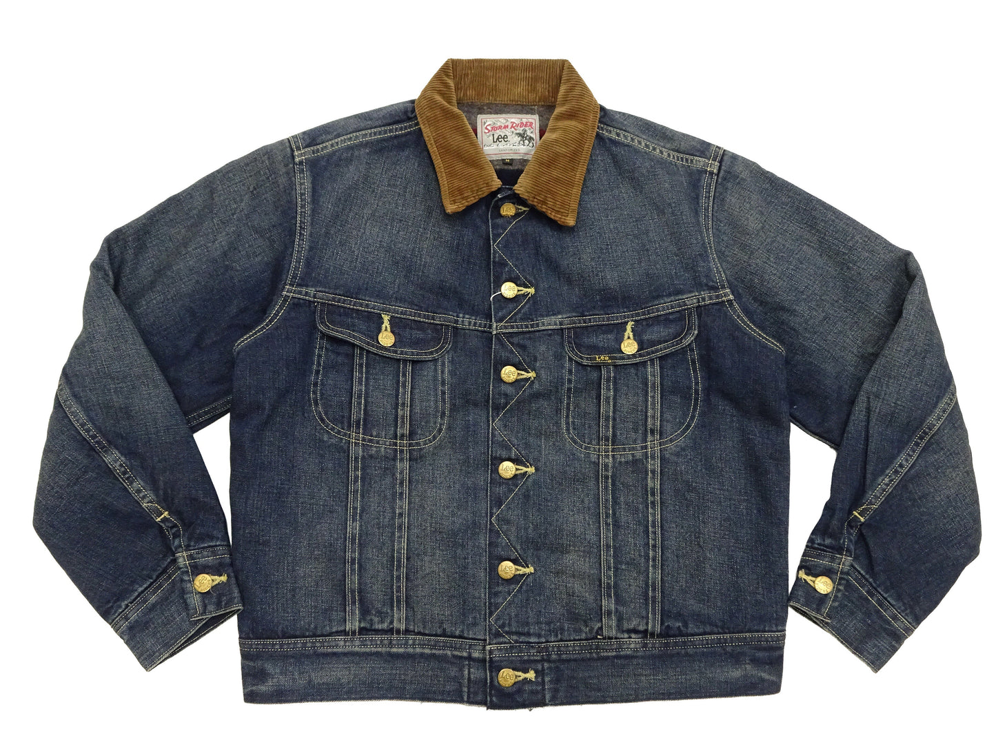 Lee Japan 101-LJ Storm Rider-Inspired Blanket-Lined Denim Jacket - 13 oz Left-Hand Twill Indigo - One-Wash - (LM5110-126 Faded Indigo)