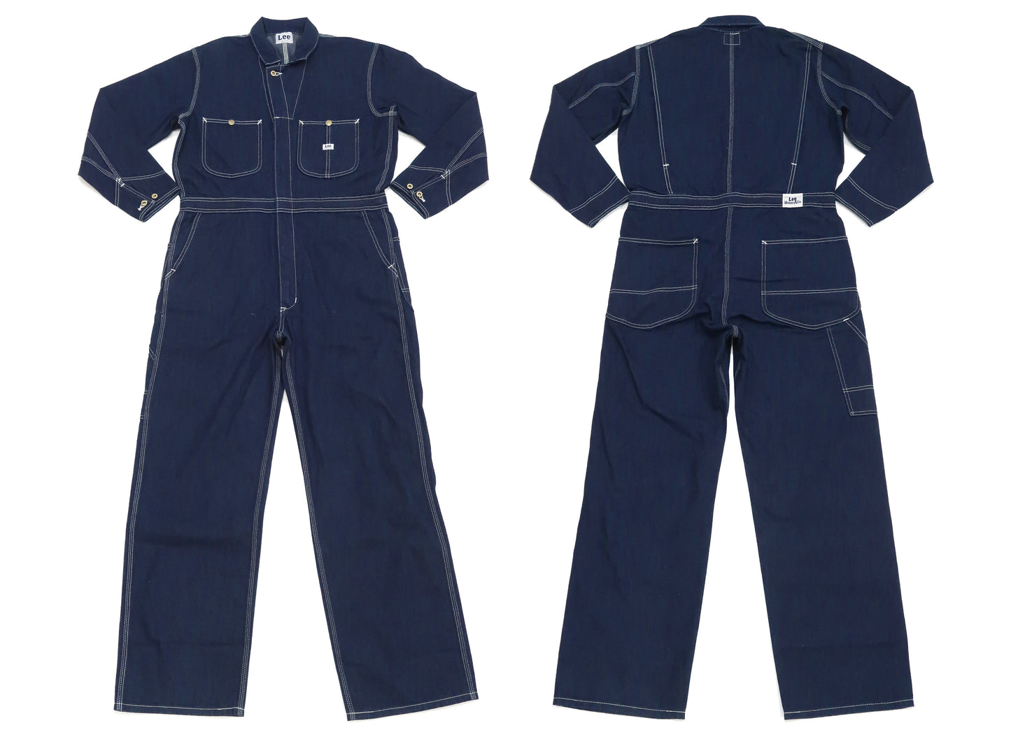 Lee Coverall Men's Reproduction of Union-All Long Sleeve Unlined Coveralls LM7213 LM7213-200 Rince Deep Blue Indigo
