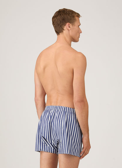 Mens Classic Boxer Shorts In Navy White Mbox4700 Stli