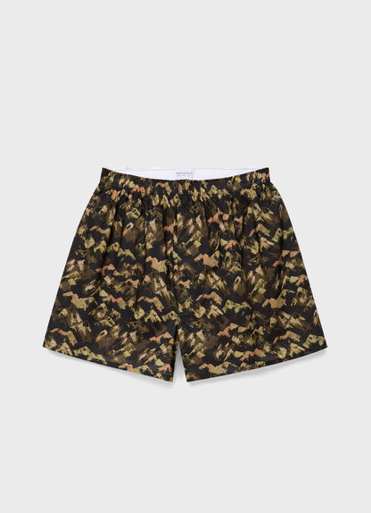 Mens Classic Boxer Shorts In Liberty Fabric Green Mount Olympus Mbox4701L Brfa