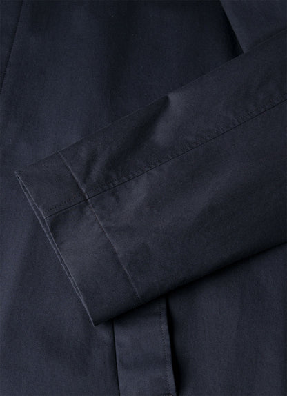 Mens Showerproof Cotton Mac In Navy