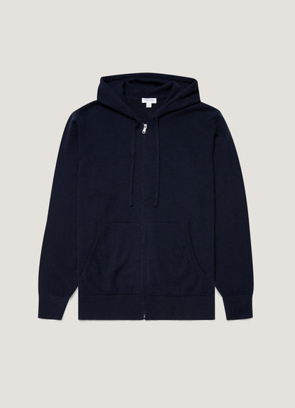 Mens Cashmere Hoodie In Navy Mhod8300 Buaa