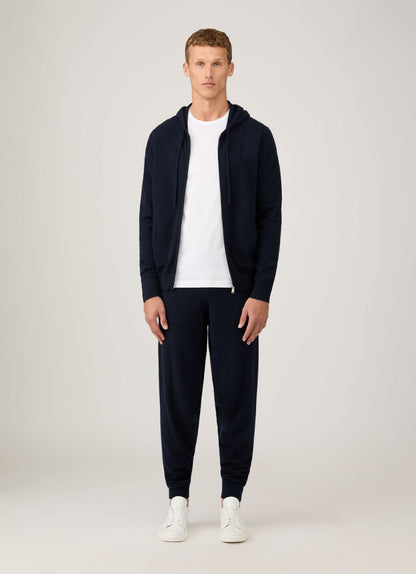 Mens Cashmere Hoodie In Navy Mhod8300 Buaa