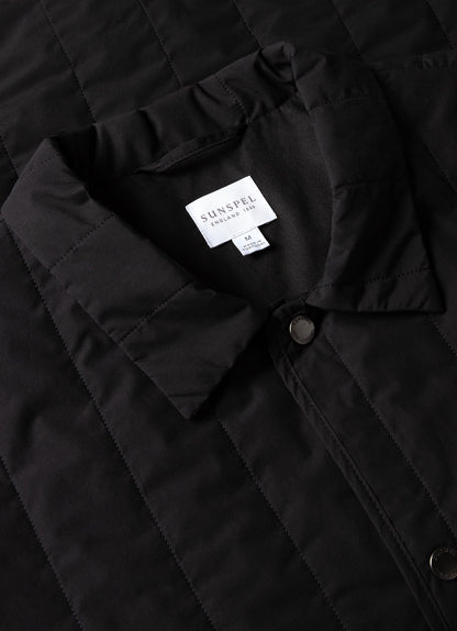Mens Quilted Twin Pocket Jacket In Black Mjac7125 Bkaa