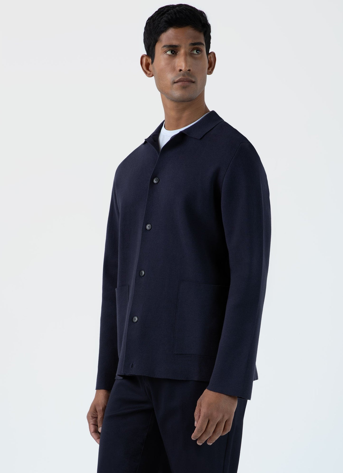 Mens Milano Knit Jacket In Navy Mjac7131 Buaa