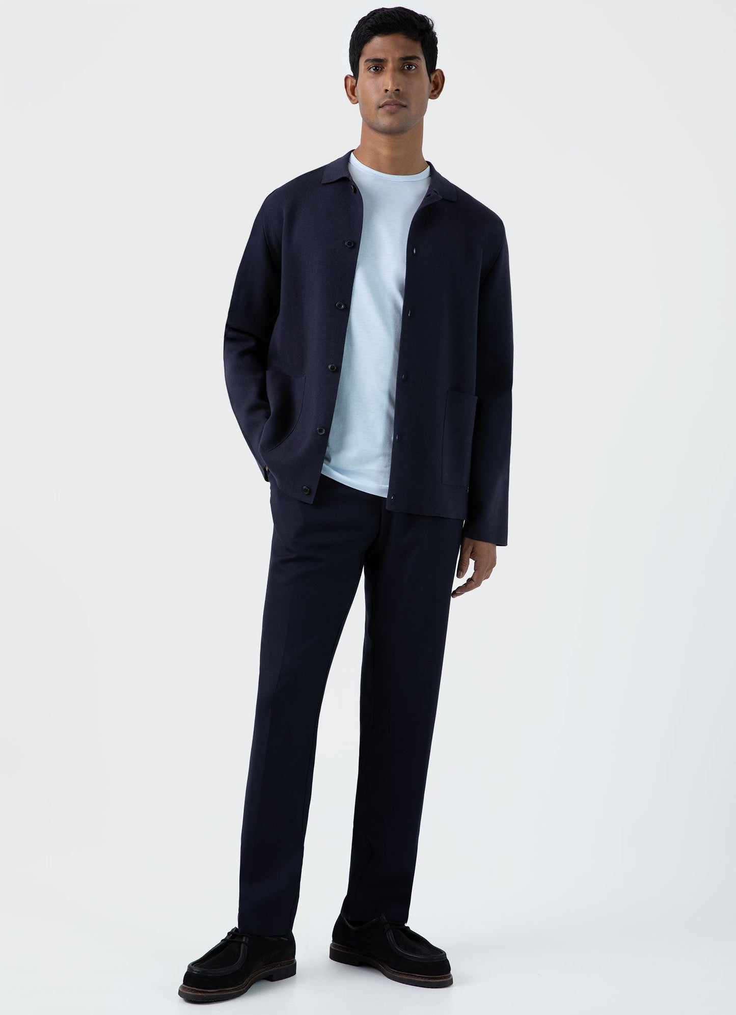 Mens Milano Knit Jacket In Navy Mjac7131 Buaa