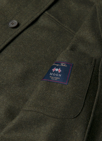 Mens Wool Twin Pocket Jacket In Drill Green Mjac7194 Gnhv