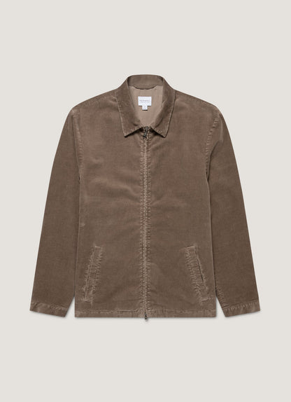 Mens Corduroy Harrington Jacket In Bark Mjac7195 Brgc