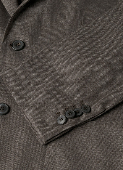 Mens Lightweight Travel Wool Blazer In Light Coffee Melange Mjac7197 Brfx