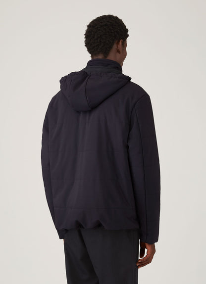 Mens Wool Puffa Jacket In Navy Mjac7204 Buaa