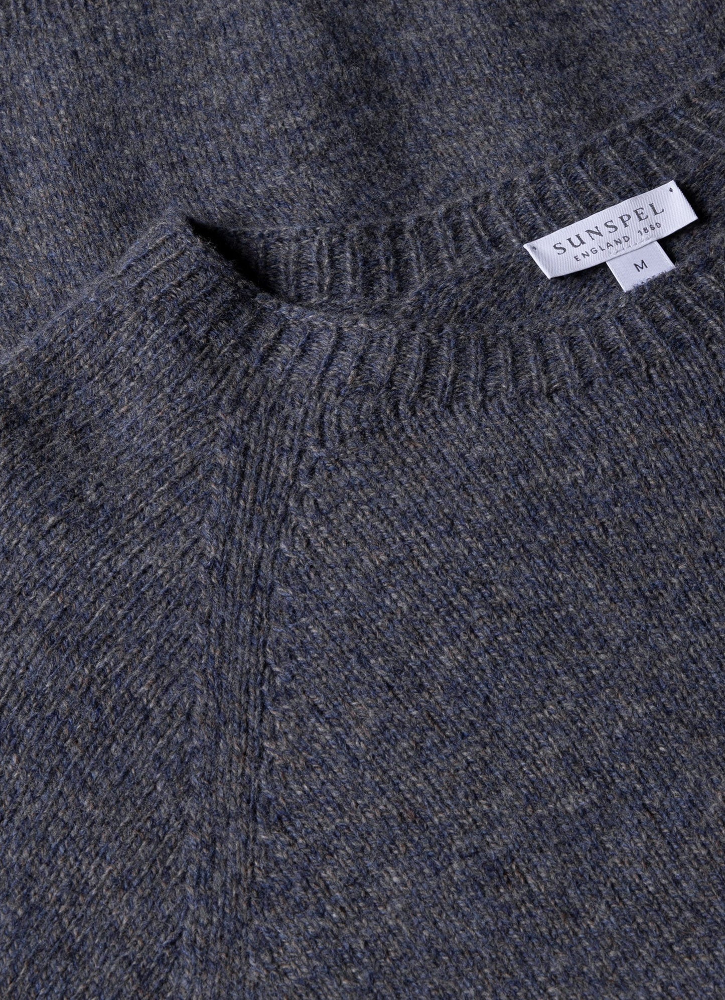 Mens Lambswool Crew Neck Jumper In Slate Blue Twist Mjum8066 Buve