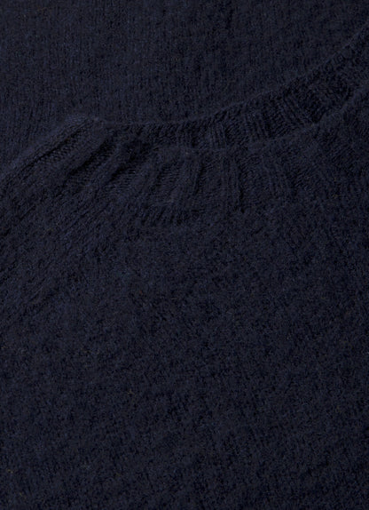Men's Shetland Crew Neck Jumper in Navy