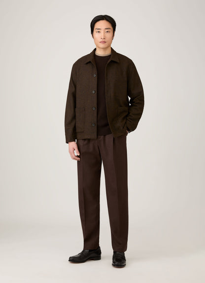 Mens Ribbed Jumper In Truffle Mjum8288 Brgd