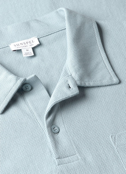 Mens Riviera Polo Shirt In Sky Blue Mpol1026 Butz