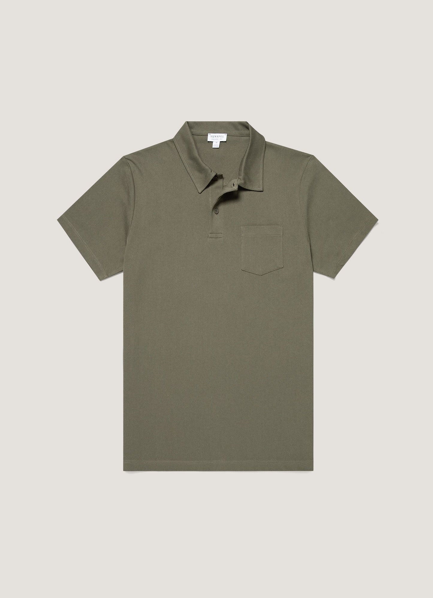 Mens Riviera Polo Shirt In Khaki Mpol1026 Gngy