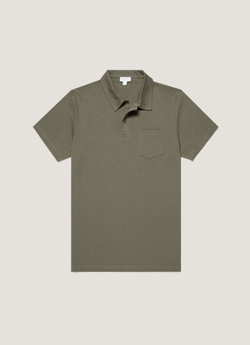 Mens Riviera Polo Shirt In Khaki Mpol1026 Gngy