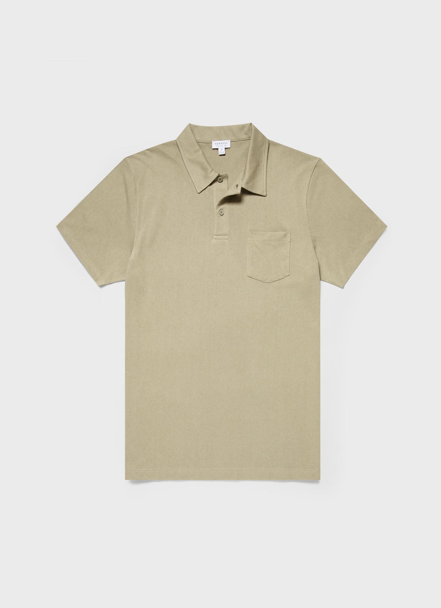 Mens Riviera Polo Shirt In Pale Khaki Mpol1026 Gngz